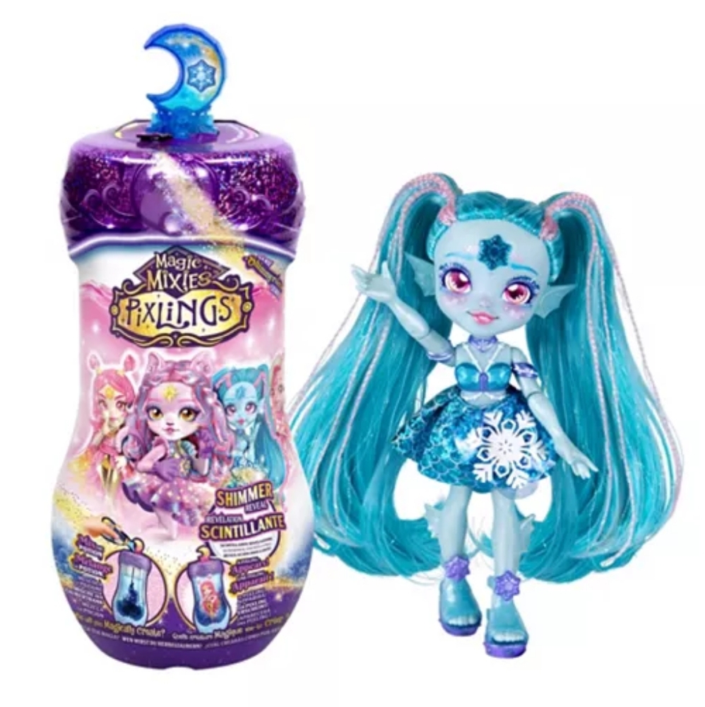 Magic Mixies Pixlings Shimmerverse Doll 6.5" Marena the Ice Mermaid Diamond